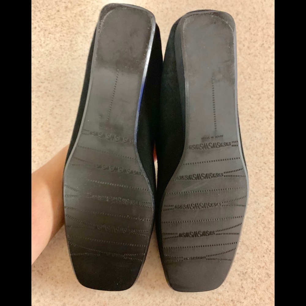 Stuart Weitzman Loafers Flats Suede Black Size 7M - Picture 7 of 7
